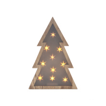 Wooden Christmas Tree with Star Shape for Decoration